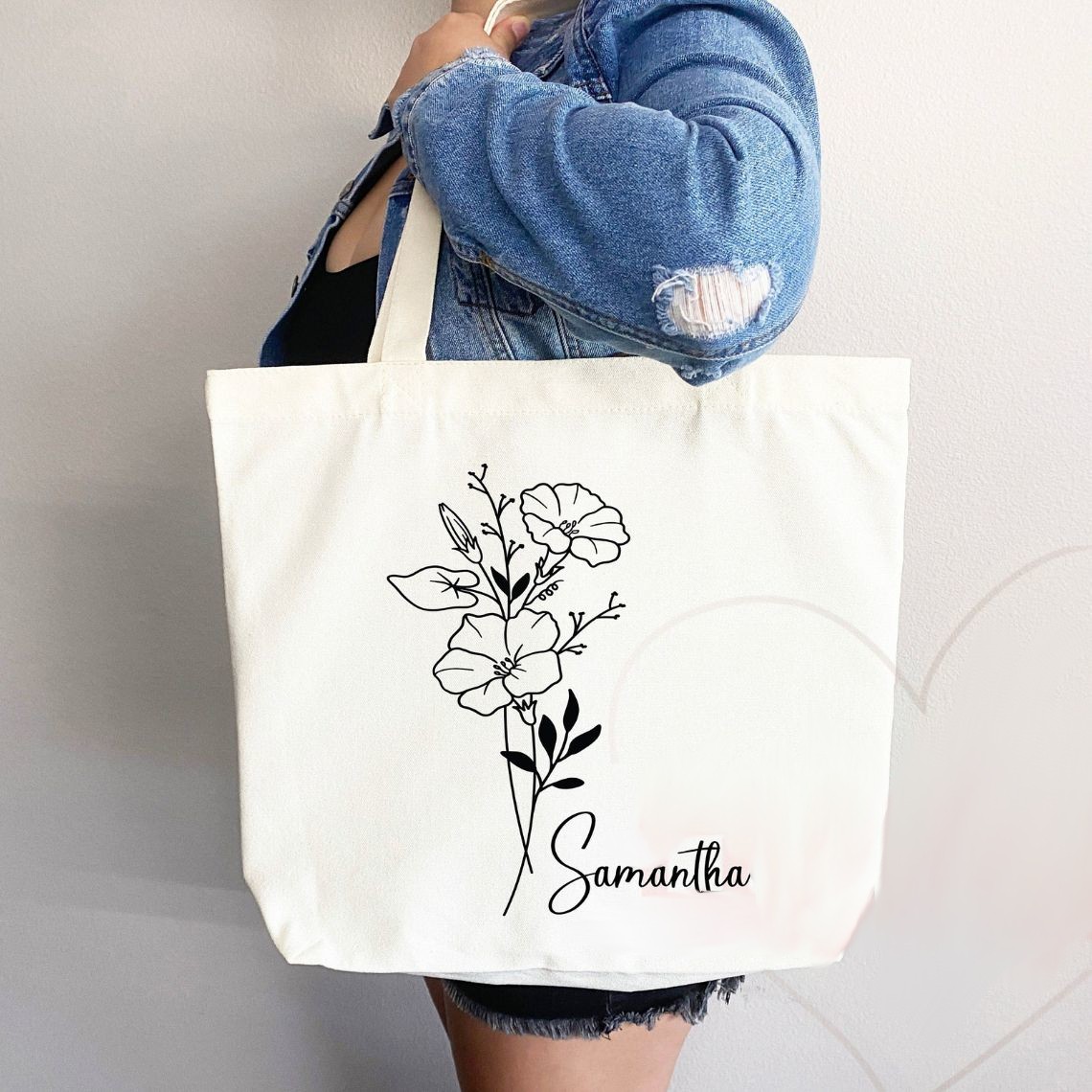 Engraved birthday flower tote bag，Personalized Beach Straw Bags,Custom Bridesmaid Burlap Bags,Jute bags,Mini Totes,Bachelorette Party gifts,Jute Bag for Girls,Wedding party.