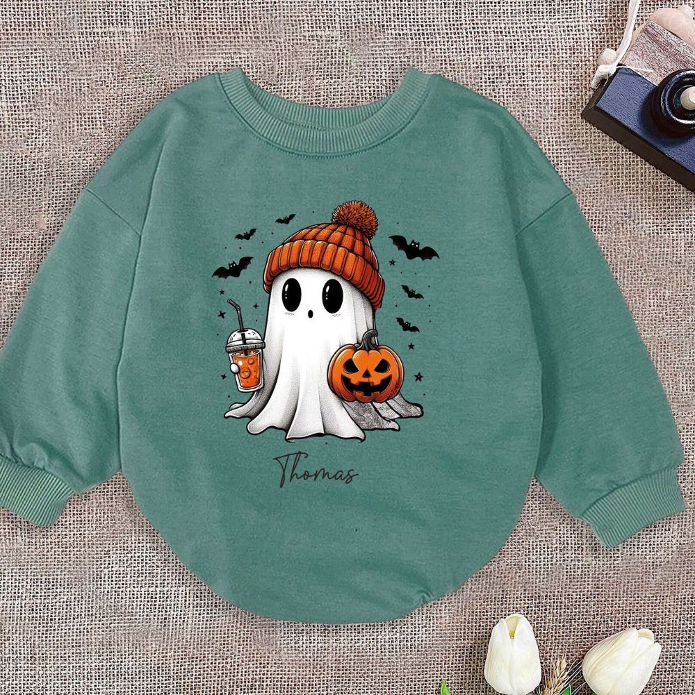 Custom Name Cute Ghost Romper,Halloween Gift