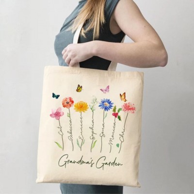 Customized Gifts, Mothers Day Gifts, Personalized Tote Bag, Grandma Gifts,Gifts for Grandma,Birthday Gifts, Gifts For Women, Canvas Tote Bag