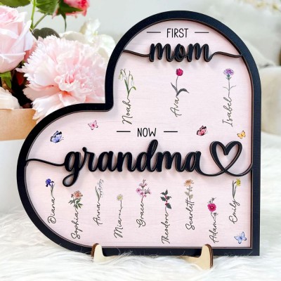 Gift From Grandkids, Nana Gift, Mommy Flower, Mother's Day Gift, Gift For Mom, Gift For Mother, Firstmom Nowgrandma.