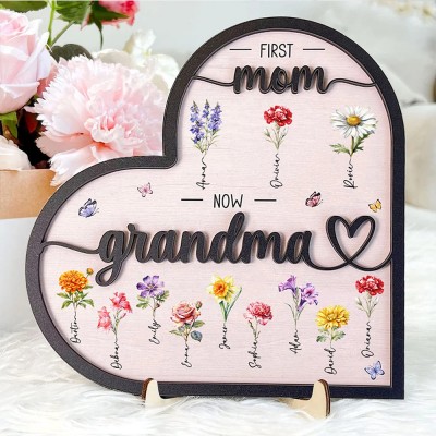 Gift From Grandkids, Nana Gift, Mommy Flower, Mother's Day Gift, Gift For Mom, Gift For Mother, Firstmom Nowgrandma.